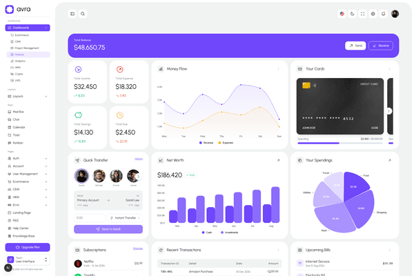 Finance demo preview