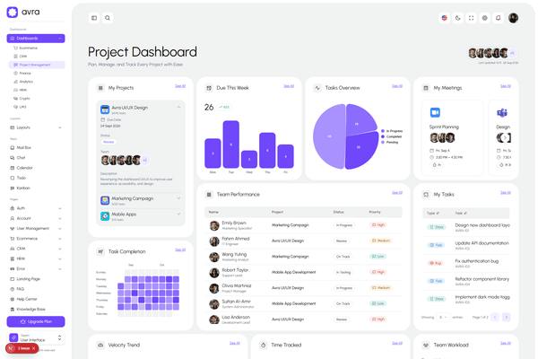 Project Management demo preview